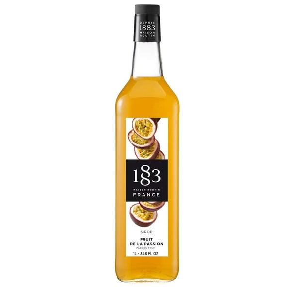 1883 Maison Routin - Passion Fruit Syrup - Made in France - PET Bottle | 1 Liter (33.8 oz)