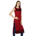 thumbnail image 2 of Bollywood Kurta Indian Designer Women Casual Ethnic Kurti Cotton Top Tunic Dress, 2 of 3