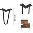 thumbnail image 2 of Paquete de 4 muebles de oficina JAMW Patas de mesa de acero 2 postes 20 cm negro, 2 of 3