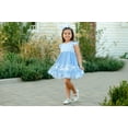 thumbnail image 4 of Millie Loves Lily Girls Blue Easter Bunny Border Angel-Sleeve Dress & Gingham Shorts Set, Size 8, 2-PCS, 4 of 6