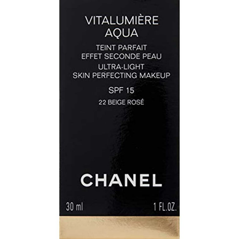 Chanel Vitalumiere Aqua Ultra Light Skin Perfecting Makeup SPF 15 #22 Beige  Rose, 1 oz 