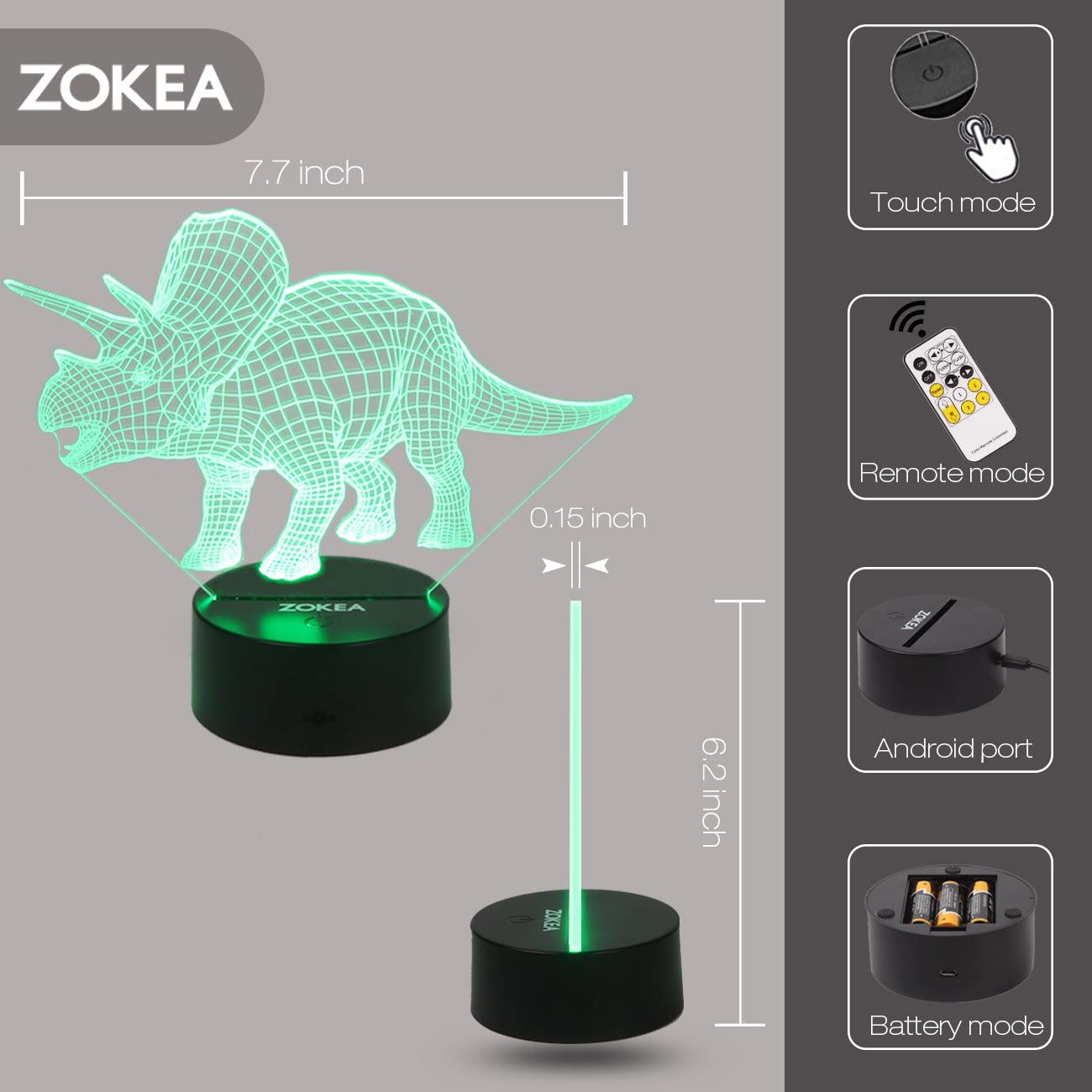 zokea 3d night light