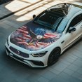 thumbnail image 3 of Uorisanigo American Flag Eagle Car Hood Cover Tear-Resistant Universal Car Hood Cover Automotive Accessories Car Bonnet Banner Suitable Most Automotive Sedans Trucks Pickup Sports Cars, 3 of 7