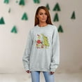 thumbnail image 3 of Womens Sweatshirt Christmas 2025 Santa Claus Oversized Crewneck Long Sleeve Xmas Vacation Pullover Light GrayLarge, 3 of 4