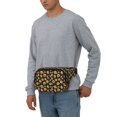 thumbnail image 5 of Balery Royal Blue Plaid Sunflower Mochila Cinturón para Mujeres y Hombres, Bolsa de Cintura Impermeable de Doble Capa con Correa, 5 of 5