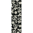 thumbnail image 3 of SAFAVIEH Soho Iris Floral Wool Area Rug, Black/Ivory, 3'6" x 5'6", 3 of 10