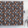 thumbnail image 1 of Forest Shower Curtain, Cute Baby Bunnies Foxes with Glasses Botanical Garden Blooms Forest Friends Theme, Fabric Bathroom Set with Hooks, 69W X 84L Inches Extra Long, Multicolor, by Ambesonne, 1 of 3