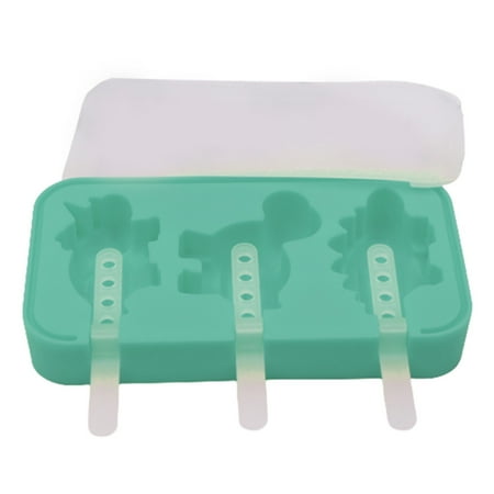 

6 Grids Silicon Ice Cream Mold Food Grade Silicone For Make Ice-cream Green