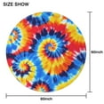 thumbnail image 6 of Colorful Tie Dye Spiral Pattern Round Tablecloth 60"x60",Wrinkle Wipeable Table Cloth for Kitchen Dining Room Picnic Patio Party, 6 of 6