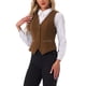 thumbnail image 4 of CHALECO DE VELVET INSPIRE CHIC PARA MUJER, SIN MANGAS, ESTILO RETRO, BLAZER STEAMPUNK, VESTIDO ELEGANTE, TAMAÑO M, COLOR MARRÓN OSCURO, 4 of 6