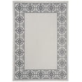 thumbnail image 2 of SAFAVIEH Machine Washable Rug Indoor/Outdoor Bermuda Collection - Bermuda Zoey Floral Bordered Indoor/Outdoor Area Rug Ivory/Charcoal, 5'3" x 7'6", 2 of 8