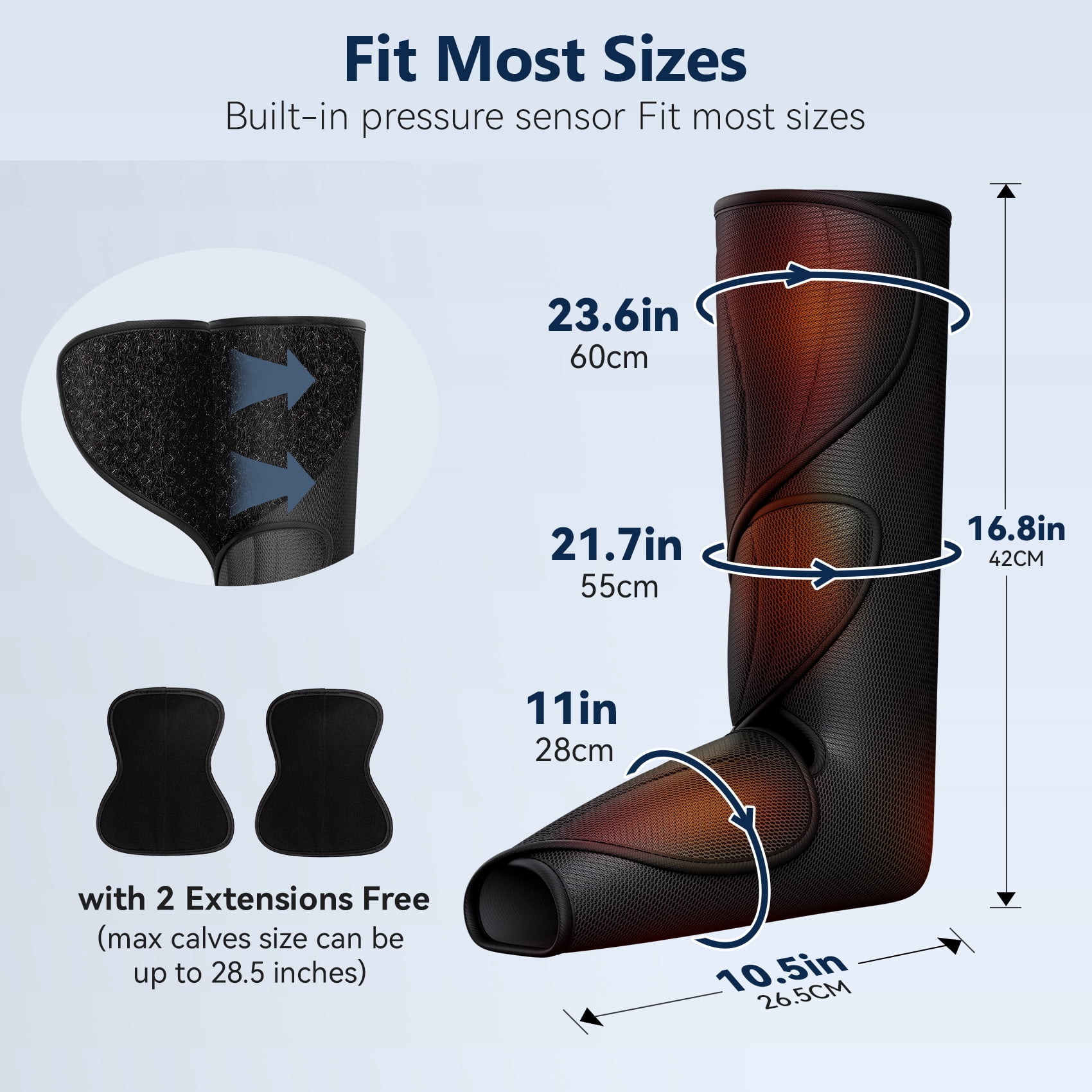 CINCOM Leg Massager with Heat for Circulation, Foot and Calf Massager Heated Compression FSA/HSA Eligible
