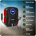 thumbnail image 3 of FORTEM Tire Inflator Portable Air Compressor 150 PSI, 12V Electric Bike Pump for Car Tires and Bicycles w/LED Light, Digital Tire Pressure Gauge w/Auto Pump/Shut Off, Carrying Case (Red), 3 of 10