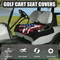 thumbnail image 2 of SEANATIVE American Flag Golf Cart Seat Cover with Pockets Breathable Golfcart Cushion Golf Ball Pattern Golf Cart Seat Towel Blanket Golf Cart Covers 2 Passenger Heavy Duty Golf Cart Accessory, 2 of 7