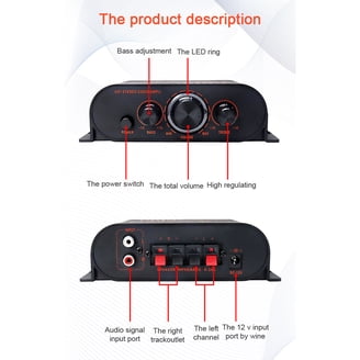 AK380 400W+400W Mini Audio Power Amplifier, 2.0 CH Bluetooth 5.0