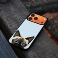 thumbnail image 4 of WIRESTER Shockproof Soft Rubber Cover Case for Apple iPhone 17 Pro Max 6.9" 2025, Animal Siamese Kitten Cat On Pale Aqua Background, 4 of 5