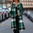 thumbnail image 5 of SYMOID Womens Green Plaid Shacket - Oversized Long Sleeve, Lightweight for Spring Fall, Relaxed Fit, S-XXL,Size L, 5 of 6