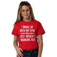 thumbnail image 3 of Broke Up With Gym Fitness Exercise Women's Plus Size Graphic Tee Brisco Brands 5X, 3 of 5