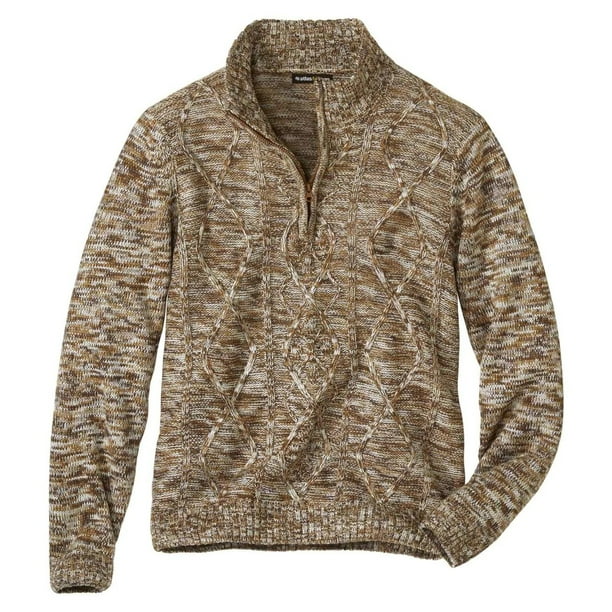 Atlas For Men - Jersey Jaspeado para Hombre (Marrón Claro)