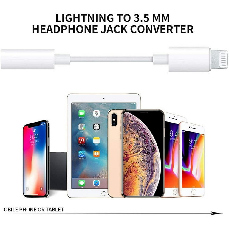 Lightning to Headphone Jack Adapter Dongle MFi Certified Earbuds Headphone Converter for Apple iPhone SE 11 Pro Pro Max XR Xs Xs Max X 8 8Plus