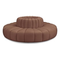 Meridian Furniture Arc Cognac Vegan Leather Modular Sectional