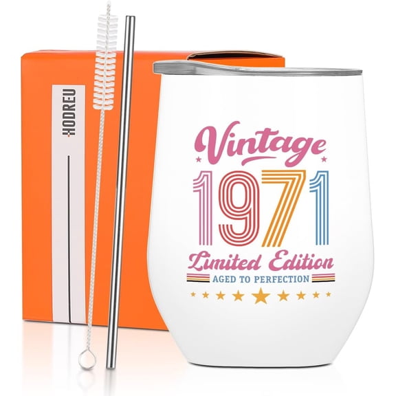 55th Birthday Gifts for Women Aunt Nurse 55th Birthday Gift Ideas 1971 Coffee Mug Mothers Day Wine Tumbler Gifts for 55 Year Old Woman Turning 55 Cheer to 55 Years Stainless Steel 12 Oz Tumbler