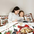 thumbnail image 3 of Manfei Joy Days Twin Bedding Sets 7-Piece,Christmas Cardinal Bird Bedding Comforter Set,Red Berry Plaid Sheet Sets For Children,Super Cozy Room Decor Reversible, 3 of 7