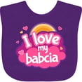 thumbnail image 3 of Inktastic I Love My Babcia Girls Girls Baby Bib, 3 of 4