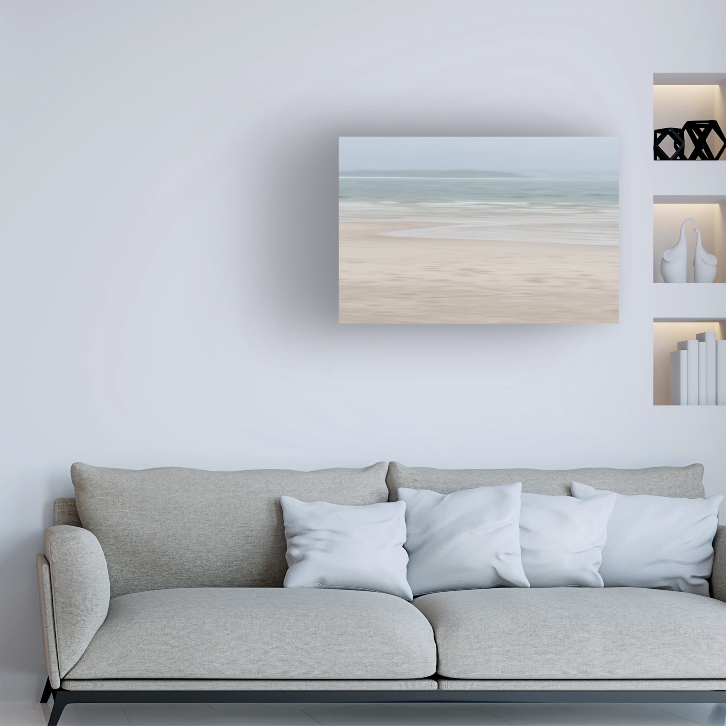 Eva Bane 'Misty Beach 02' Canvas Art