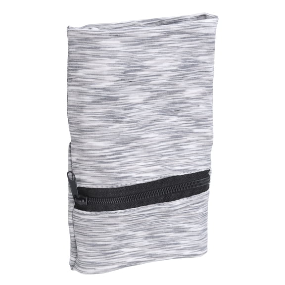 Wrist Pouch 6"x 4", Wrist Wallet Sports Wristband Wallet with Zipper Pocket for Running (Gray, 1 Pcs)