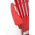 thumbnail image 4 of LuXeo Hampton Red Poly Outdoor Patio Adirondack Chair (2 Pack), 4 of 22