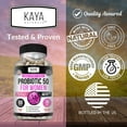 thumbnail image 4 of Kaya Naturals Probiotic 50 Billion CFU | Probiotics for Women, Probiotics for Men and Adults, Natural | Gut Health & Immune Support Supplement | Provides Digestive Support - 60 Vegetable Capsules, 4 of 5