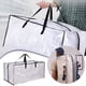 thumbnail image 2 of Bolsas de mudanza transparentes extra grandes con correas de mochila, polipropileno tejido, asas/cremalleras reforzadas, para mudanzas, almacenamiento, viajes, transparentes y plegables, 2 of 6