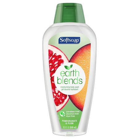 Softsoap Earth Blends Body Wash, Pomegranate & Plum, 16.9 ounce