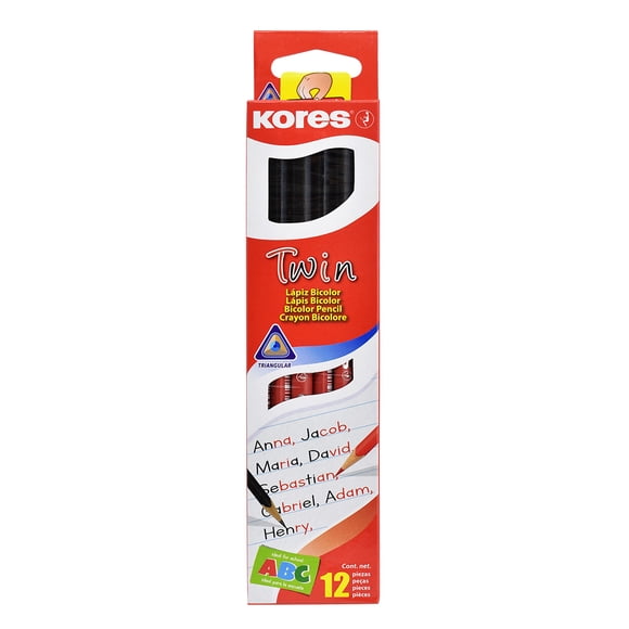 Lápiz Grafito Twin Negro y Rojo