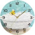 thumbnail image 5 of GZHJMY Vintage Bathtub Wall Clock, 10" Silent Non Ticking Round Clock, Oil Painting Easy to Read Clock for Living Room Bedroom Bathroom Home Decor Holiday Gifts, 5 of 7