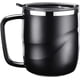 thumbnail image 1 of Taza de café de acero inoxidable de 14 onzas, taza aislada, vasos de vacío de doble pared con tapa deslizante, para café, té, negro, 1 of 5