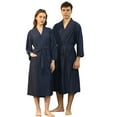 thumbnail image 4 of Seductiva Clearance Women's Lightweight Robe Unisex Pocket Breathable Knee Length Bathrobe Splicing Soft Sleepwear SPA Robe Soft Lightweight, 4 of 9