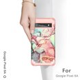 thumbnail image 5 of Casetego for Google Pixel 6A Case (2022),Marble Heavy Duty Shockproof Protection Hard Plastic+Silicone Rubber Hybrid 3 in 1 Drop Protective Cover,Blue/Rose Gold, 5 of 7