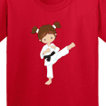 thumbnail image 4 of Inktastic Karate Girl, Cute Girl, Brown Hair, Black Belt Youth T-Shirt, 4 of 5