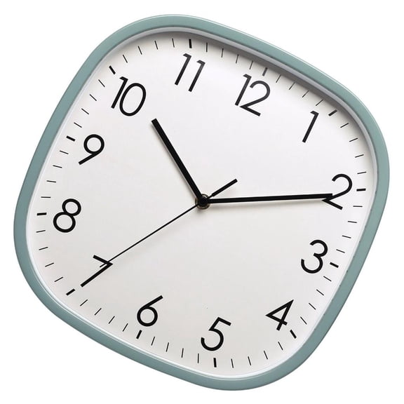 Giaone 12inch Noiseless Square Wall Clock Contemporary Large Number for Living Room