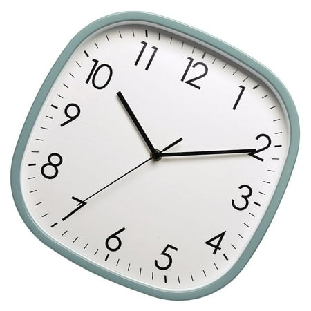 Giaone 12inch Noiseless Square Wall Clock Contemporary Large Number for Living Room
