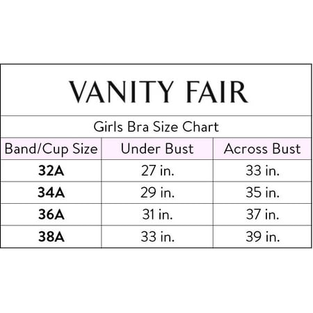 Vanity Fair Size Chart