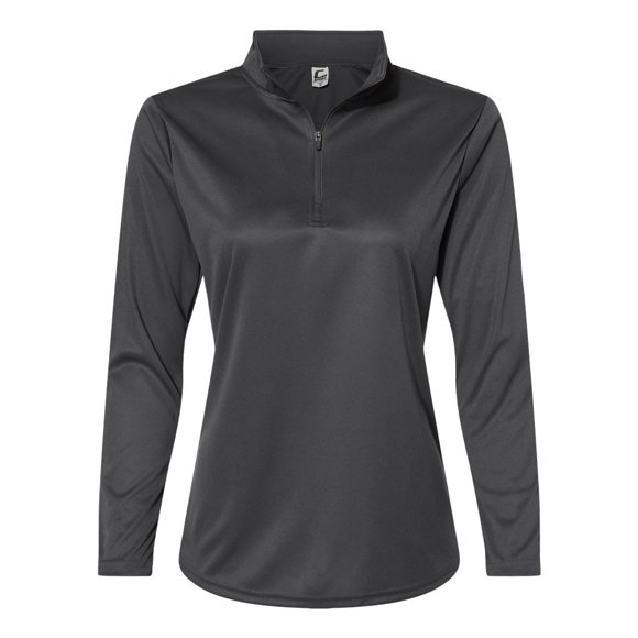 C2 Sport Chandail à Fermeture à Glissière 1/4 pour Femmes, P, Graphite