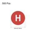 thumbnail image 2 of Uxcell 20mm Dia Round Letter Stickers PVC Label Letter H, Red 500 Pack, 2 of 5