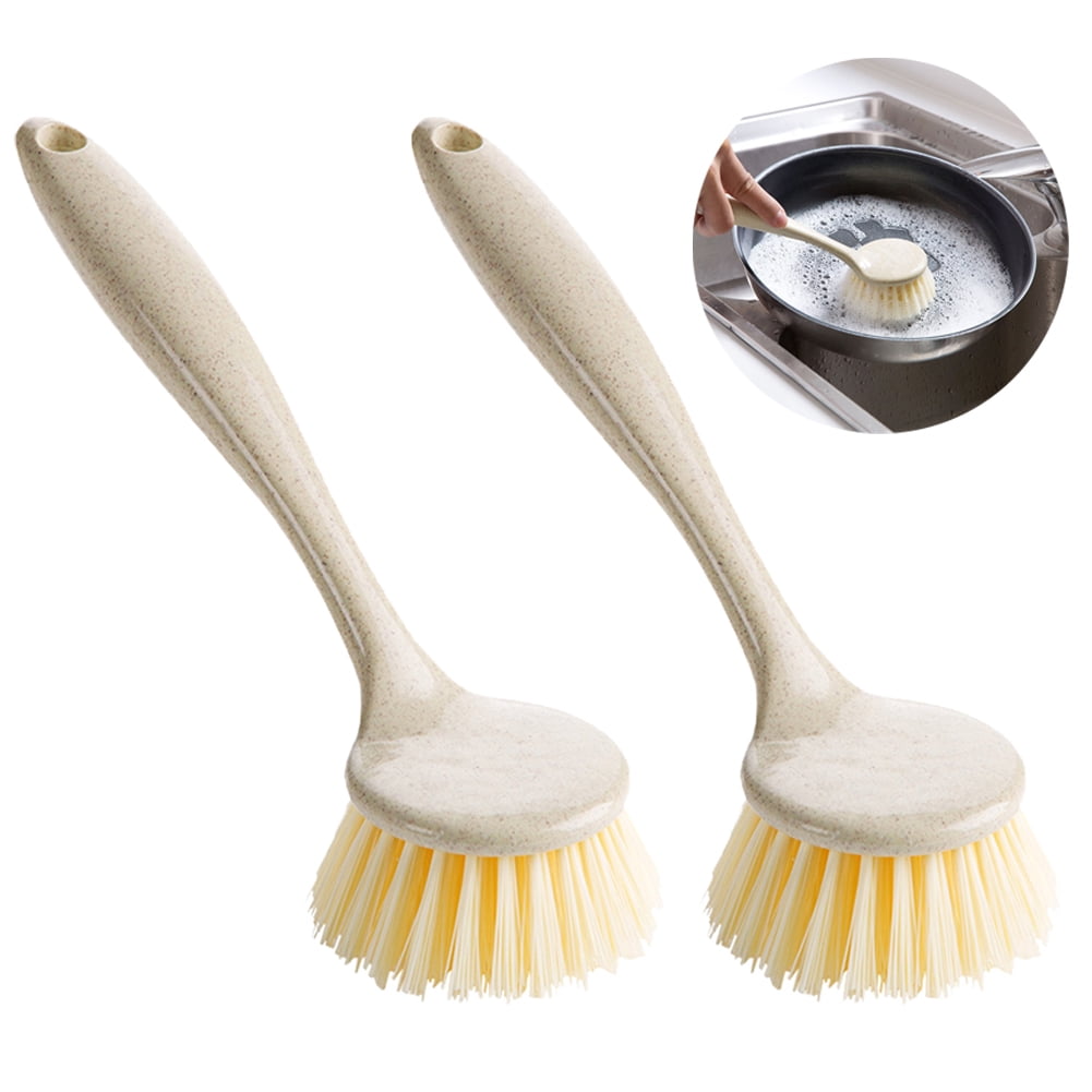 Visland 2 Pack Kitchen Dish Brush Dish Scrubber, Scrub Brush for Pans