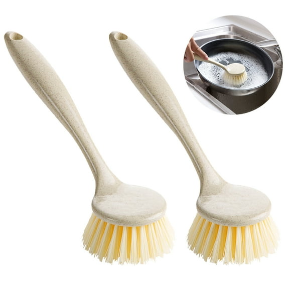 Visland 2 Pack Kitchen Dish Brush Dish Scrubber, Scrub Brush for Pans, Pots, Kitchen Sink Cleaning, Dishwashing and Cleaning Brushes are Perfect Cleaning Tools