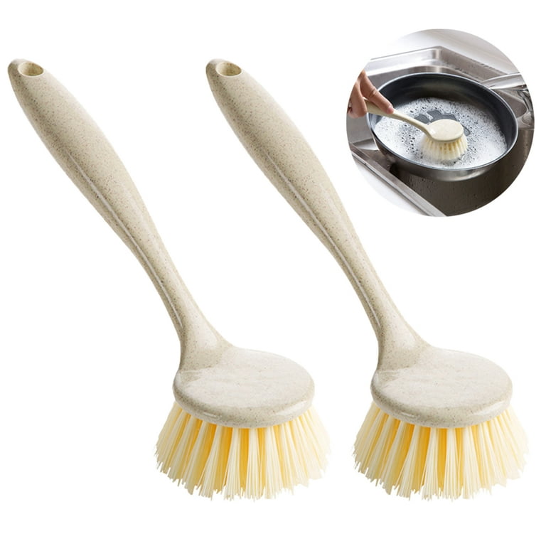 Visland 2 Pack Kitchen Dish Brush Dish Scrubber, Scrub Brush for