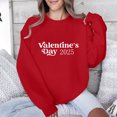 thumbnail image 6 of Sweatshirts for Women Valentine's Day 2025 Print Pullover Sweatshirt Long Sleeve Crew Neck Shirt Top Women's Blouse for Valentine's Day and Daily, 6 of 7