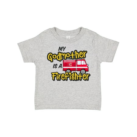 

Inktastic My Godmother is a Firefighter with Fire Truck Gift Toddler Boy or Toddler Girl T-Shirt